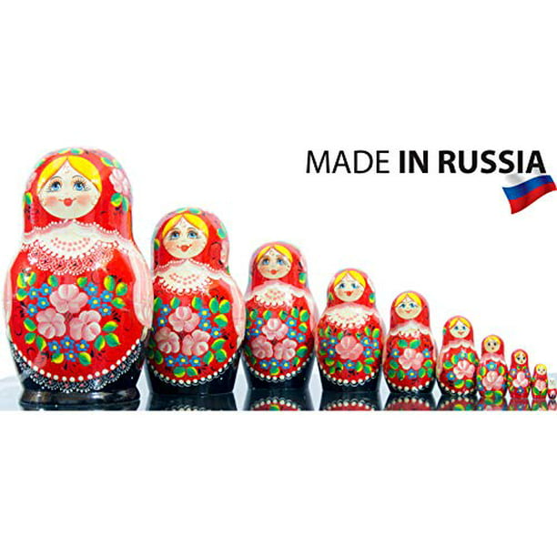 Hand Painted Made in Russia Various Colors and Sizes Details about   Russian Nesting Dolls